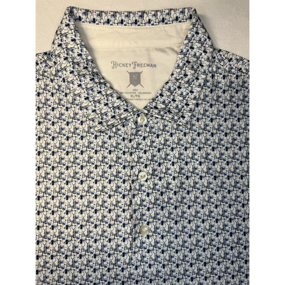 Hickey Freeman Golf Polo Mens XL Tall Performance Lightweight‎ Stretch Pattern - Picture 4 of 7